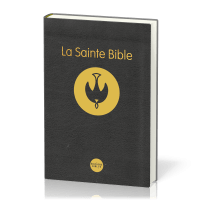 BIBLE COLOMBE SEMIRIGIDE NOIRE TRANCHE OR