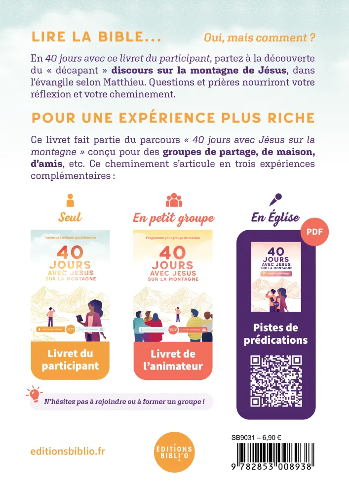 40 JOURS AVEC JESUS SUR LA MONTAGNE - LIVRET PARTICIPANTS