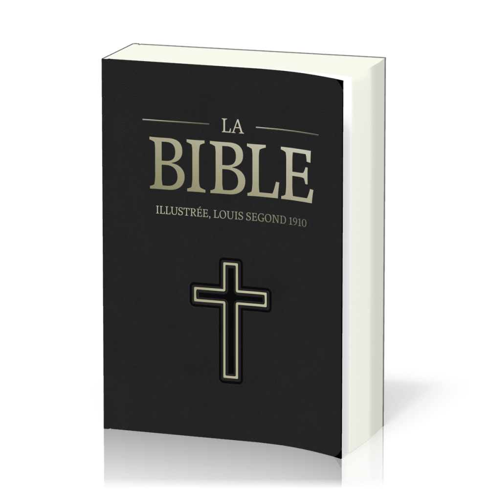 BIBLE SEGOND 1910 ILLUSTREE RIGIDE SIMILICUIR NOIR
