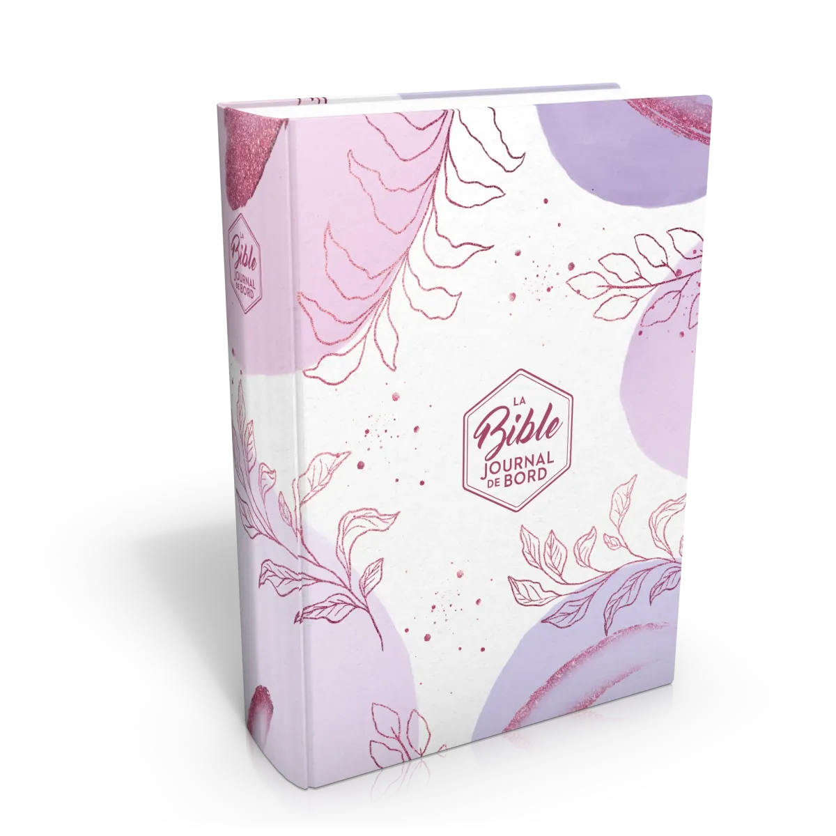 BIBLE SEGOND 21 JOURNAL DE BORD RIGIDE TOILE IMPRIMEE MOTIFS - ROSE VIOLET