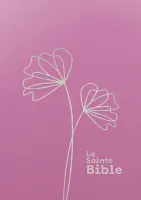 BIBLE SEGOND 1910 GROS CARACTERES SOUPLE VYNILE ROSE 2 RUBANS MARQUE-PAGES