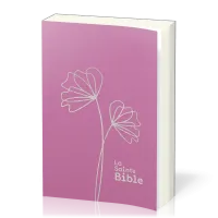 BIBLE SEGOND 1910 GROS CARACTERES SOUPLE VYNILE ROSE 2 RUBANS MARQUE-PAGES