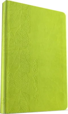 BIBLE SOUPLE VERT MOTIF FEUILLE - 995