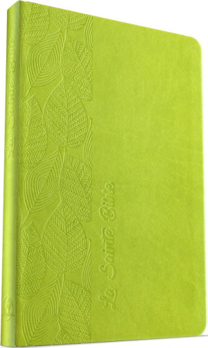 BIBLE SOUPLE VERT MOTIF FEUILLE - 995