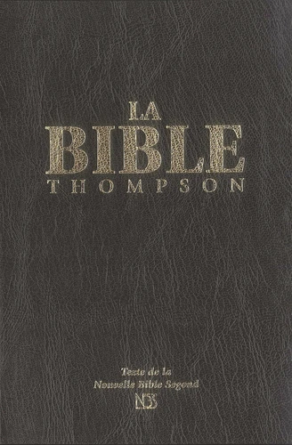 BIBLE NBS THOMPSON, RIGIDE NOIRE, TR.DOREE ONGLETS