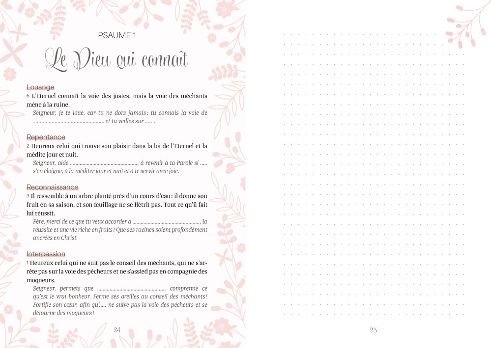 PRIER POUR NOS ENFANTS AVEC LES PSAUMES - JOURNAL DE PRIERES