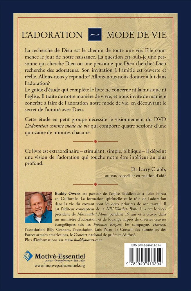 ADORATION (L') COMME MODE DE VIE