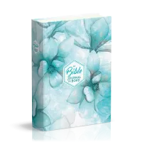 BIBLE SEGOND 21 JOURNAL DE BORD RIGIDE TOILE IMPRIMEE MOTIFS - BLEU FLEURS