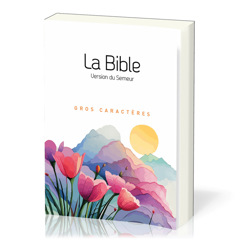 BIBLE SEMEUR 2015 GROS CARACTERES SEMI SOUPLE TEXTILE BLANCHE ILLUSTREE