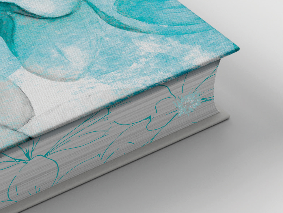 BIBLE SEGOND 21 JOURNAL DE BORD RIGIDE TOILE IMPRIMEE MOTIFS BLEU FLEURS JASPAGE TRANCHES