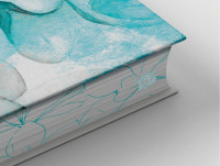 BIBLE SEGOND 21 JOURNAL DE BORD RIGIDE TOILE IMPRIMEE MOTIFS BLEU FLEURS JASPAGE TRANCHES