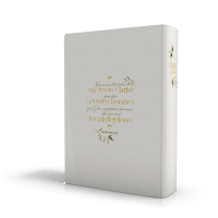 BIBLE SEGOND 21 JOURNAL DE BORD SOUPLE TOILEE BLANC MOTIFS DORES