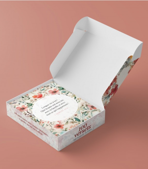 COFFRET 100 VERSETS SUR L'AMOUR DE DIEU DE DIEU - MINI CARTES