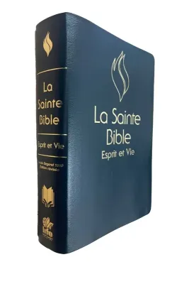 BIBLE SEGOND 1910 ESPRIT ET VIE SOUPLE SIMILICUIR BLEU TRANCHE OR ONGLETS