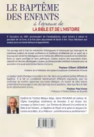 BAPTEME DES ENFANTS (LE) - A L'EPREUVE DE LA BIBLE ET DE L'HISTOIRE