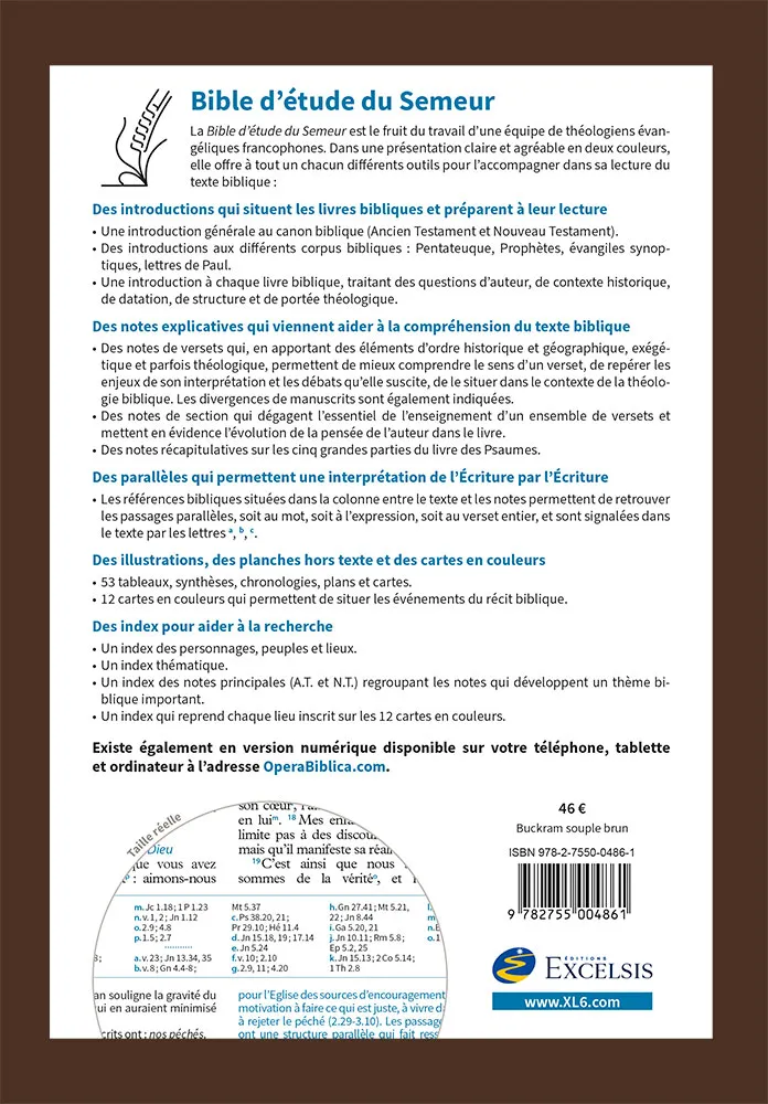 BIBLE ETUDE SEMEUR 2015 SOUPLE BRUNE