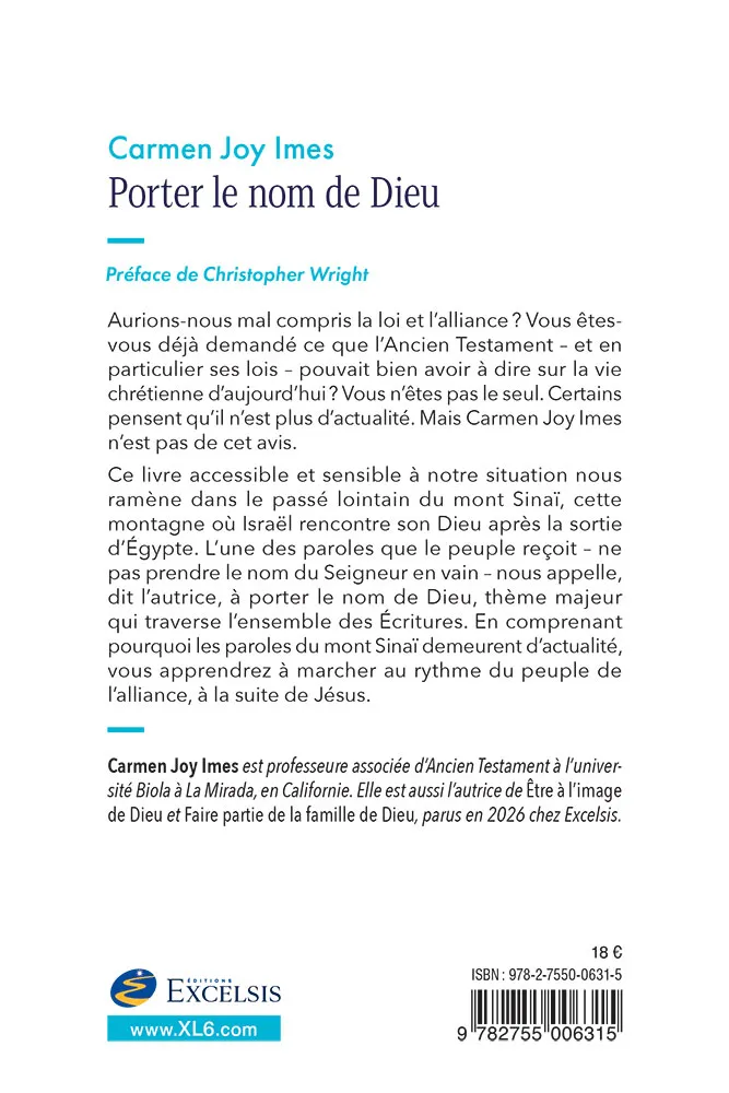 PORTER LE NOM DE DIEU - MARCHER AY RYTME DU PEUPLE DE L'ALLIANCE