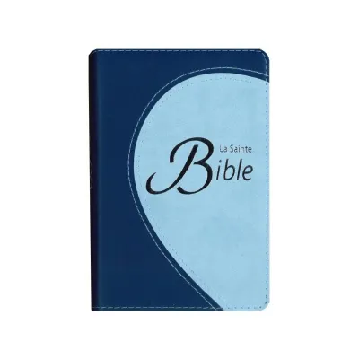 BIBLE COMPACTE SEGOND 1910 SOUPLE DUOTONE BLEU RIBBON TRANCHE ARGENTEE