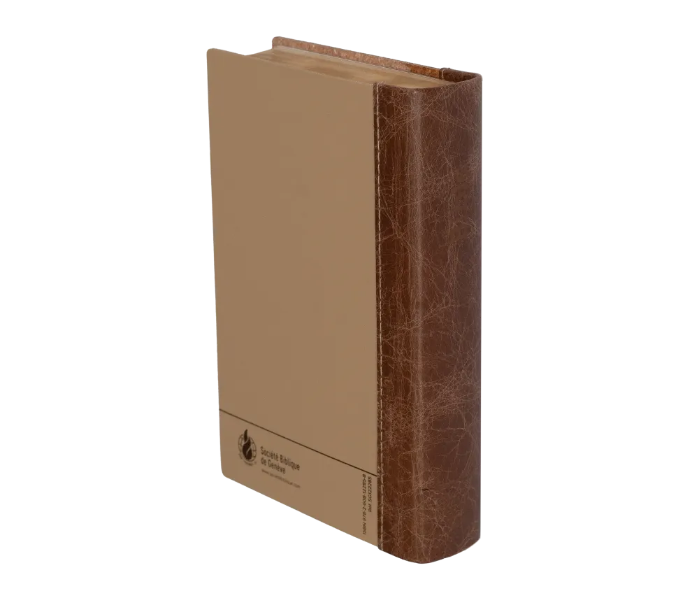 BIBLE SEGOND 21 COMPACTE "PREMIUM STYLE" DUO CUIR PRALINE CHOCOLAT - SEMI RIGIDE TRANCHES DOREES