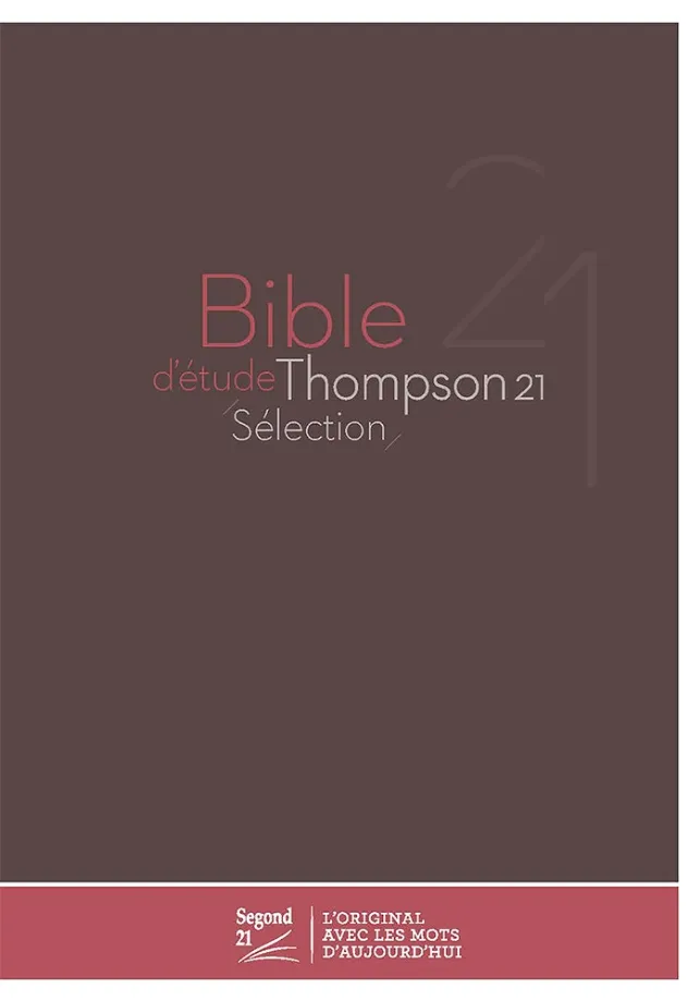 BIBLE ETUDE THOMPSON 21 SELECTION RIGIDE