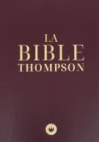 BIBLE THOMPSON COLOMBE SIMILI CUIR RIGIDE GRENAT