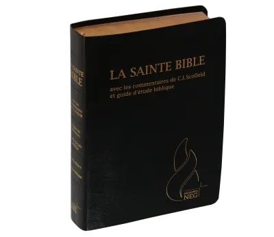 BIBLE NEG SCOFIELD FIBROCUIR TRANCHE OR ONGLETS NOIR