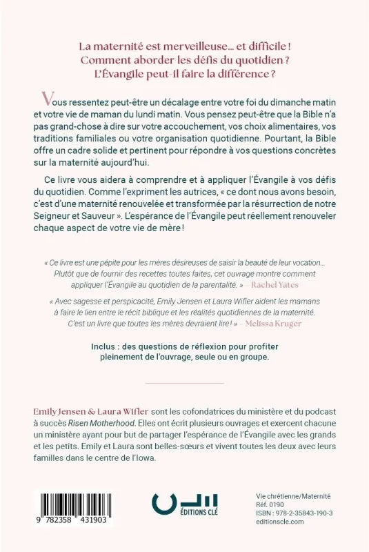 VERS UNE MATERNTE RENOUVELEE - L'ESPRERANCE DE L'EVANGILE AU QUOTIDIEN