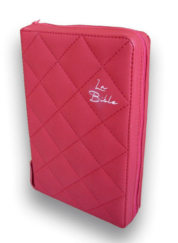 BIBLE SEGOND 21 SOUPLE ROUGE MATELASSE TR OR FERMETURE ECLAIR