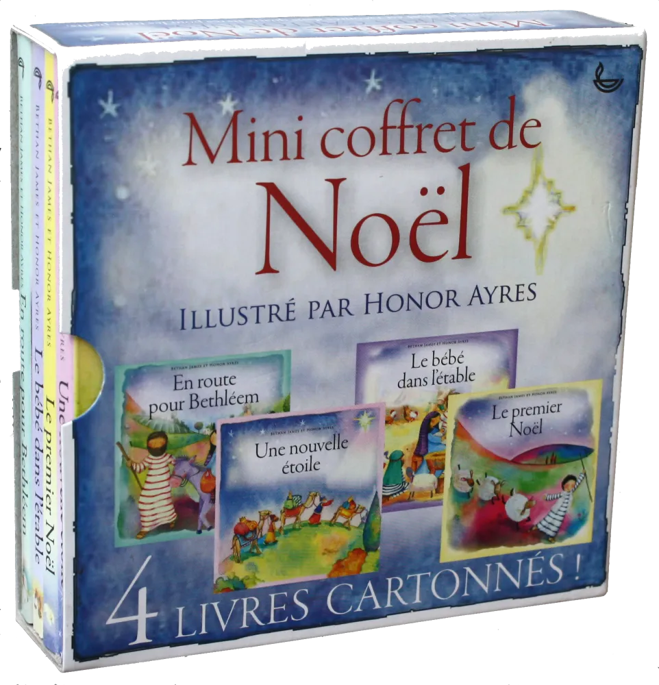 MINI COFFRET DE NOEL - 4 LIVRES CARTONNES !