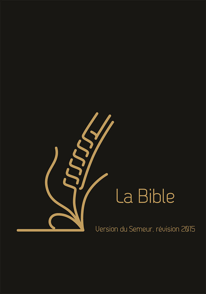 BIBLE SEMEUR 2015 CUIR TRANCHE DOREE SOUPLE