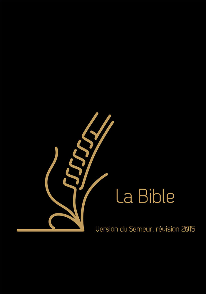 BIBLE SEMEUR 2015 FORMAT POCHE COUVERTURE SOUPLE CUIR VACHETTE  NOIRE TRANCHE DOREE + ZIP