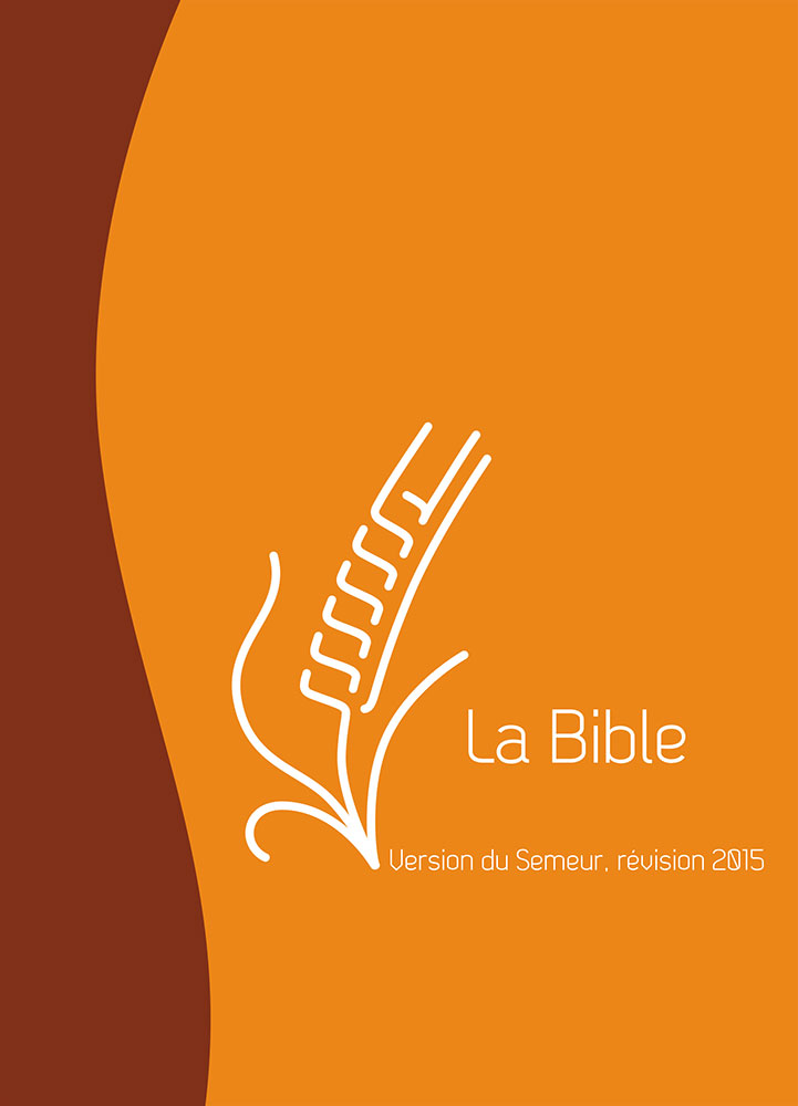 BIBLE SEMEUR 2015 COUVERTURE VIVELLA SOUPLE MARRON ET ORANGE