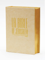 BIBLE DE JERUSALEM COMPACTE RELIEE BLANCHE TRANCHES OR