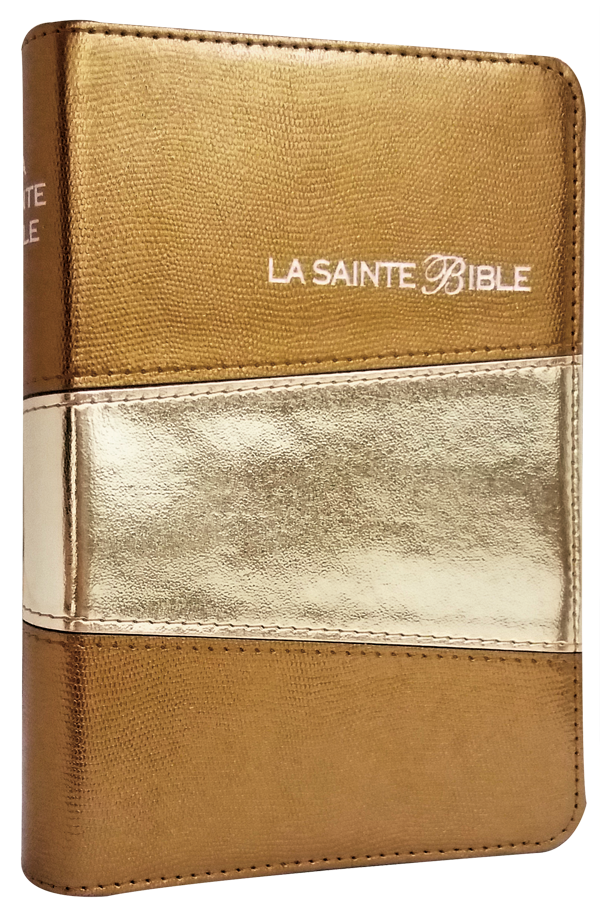 BIBLE LOUIS SEGOND 1910 SIMILICUIR DOREE DUOTONE TRANCHE OR