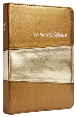BIBLE LOUIS SEGOND 1910 SIMILICUIR DOREE DUOTONE TRANCHE OR