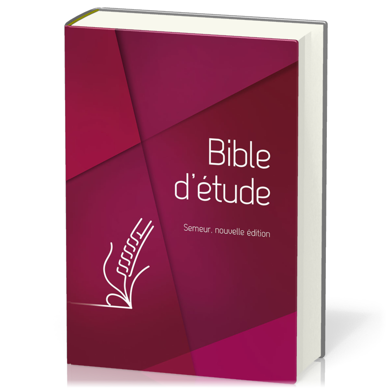 BIBLE ETUDE SEMEUR 2018 RIGIDE ROUGE TRANCHE BLANCHE