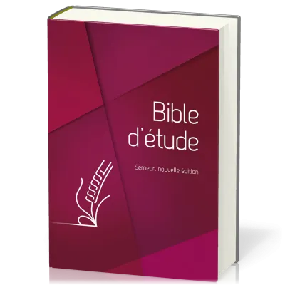 BIBLE ETUDE SEMEUR 2018 RIGIDE ROUGE TRANCHE BLANCHE
