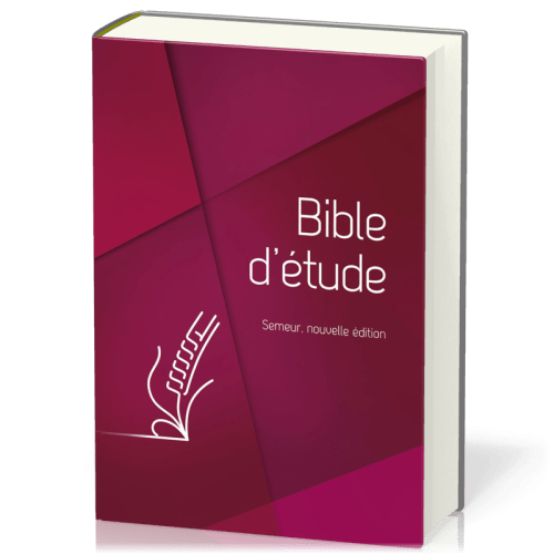 BIBLE ETUDE SEMEUR 2018 RIGIDE ROUGE TRANCHE BLANCHE