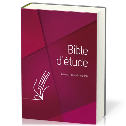 BIBLE ETUDE SEMEUR 2018 RIGIDE ROUGE TRANCHE BLANCHE