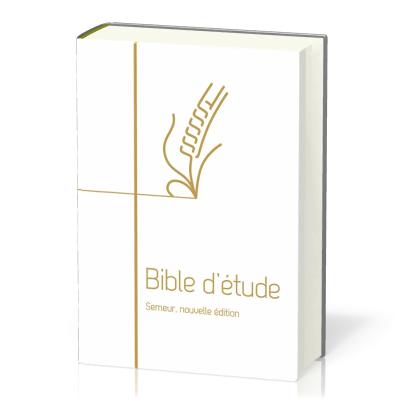 BIBLE D'ETUDE SEMEUR 2018 RIGIDE BLANCHE TRANCHE DOREE