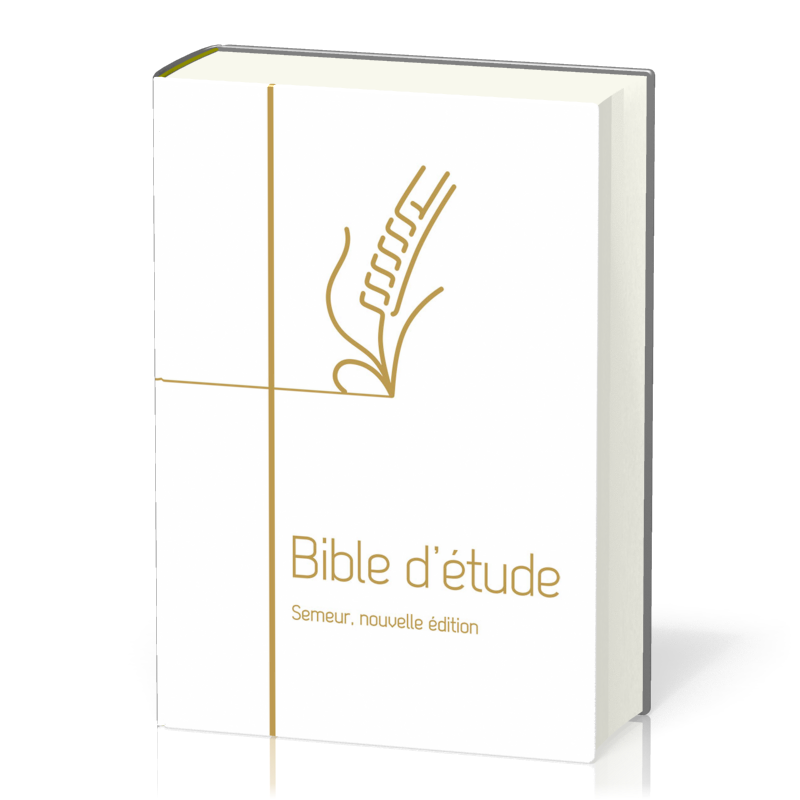 BIBLE ETUDE SEMEUR 2018 RIGIDE BLANCHE TRANCHE DOREE
