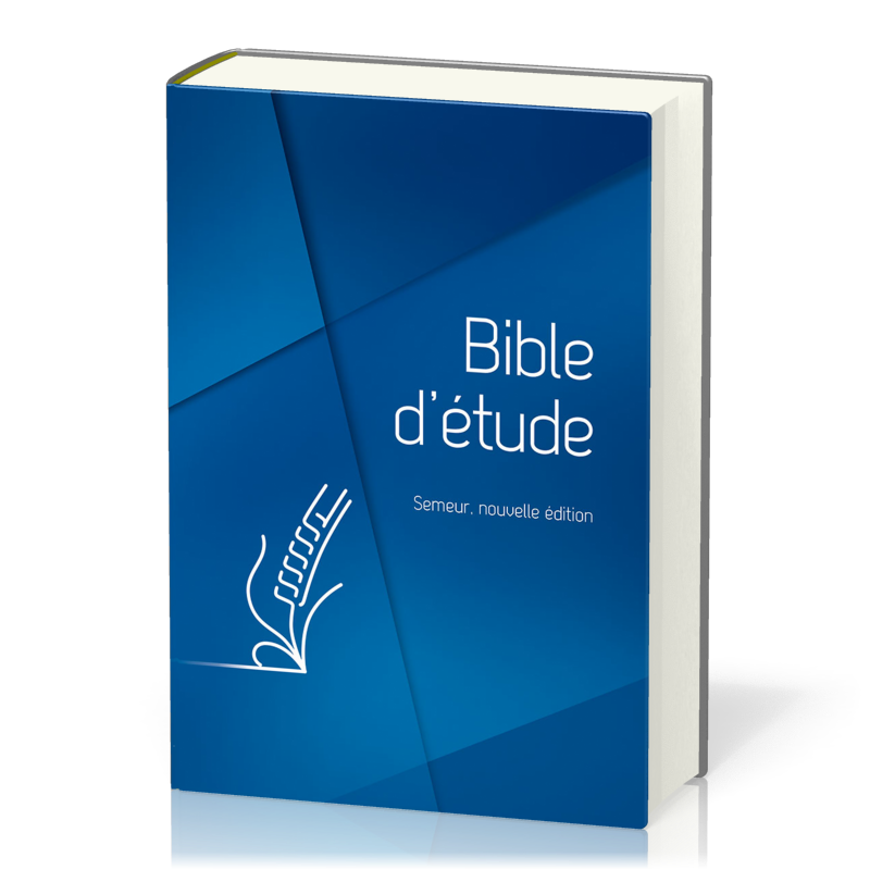 BIBLE ETUDE SEMEUR 2018 RIGIDE BLEU TRANCHE BLANCHE