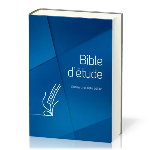 BIBLE ETUDE SEMEUR 2018 RIGIDE BLEU TRANCHE BLANCHE