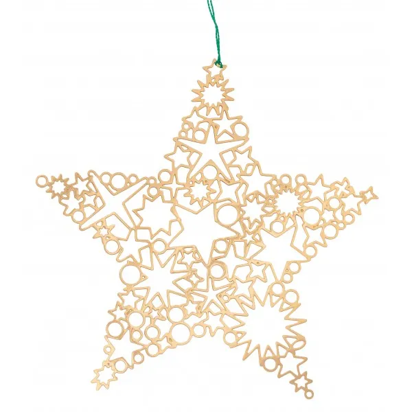 SUSPENSION SAPIN ETOILE PLAQUAGE OR