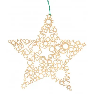 SUSPENSION SAPIN ETOILE PLAQUAGE OR