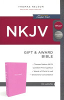 ANGLAIS BIBLE NKJV GIFT AND AWARD ROSE PAROLE DU CHRIST EN ROUGE