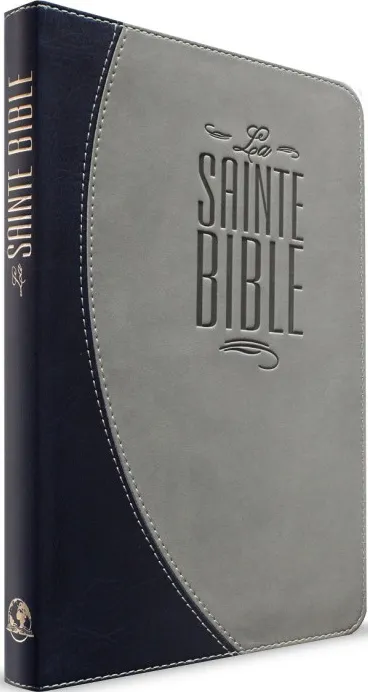 BIBLE SOUPLE DUO BLEU NUIT/GRIS FERM. ECLAIR ONGLETS - 384