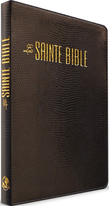 BIBLE SOUPLE LEZARD NOIR TRANCHE OR - 759