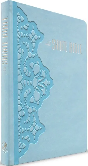 BIBLE SOUPLE BLEUE DRAGEE DENTELLE - 773