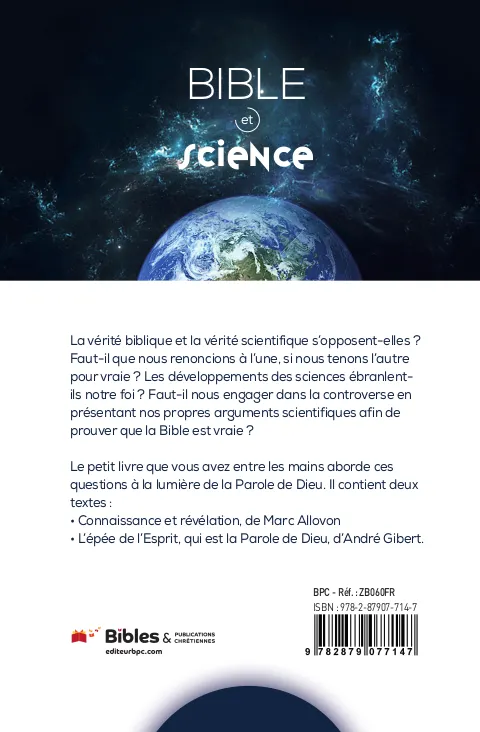 BIBLE ET SCIENCE : CONNAISSANCE ET REVELATION - L'EPEE DE L'ESPRIT